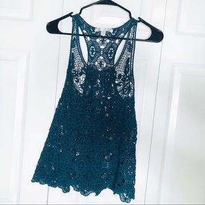 LC Lauren Conrad Blue Tank